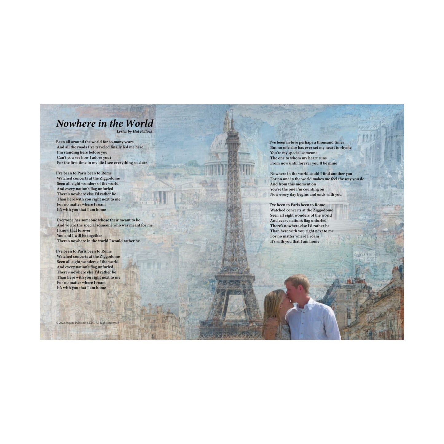 Nowhere In The World — Lyric Art Print (Matte Paper)