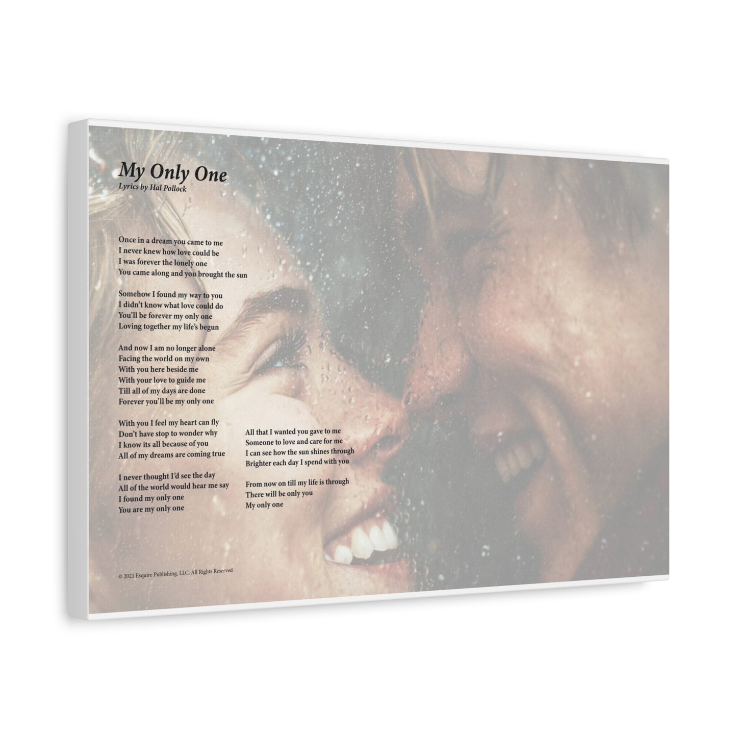 My Only One — Lyric Art Print (Canvas)