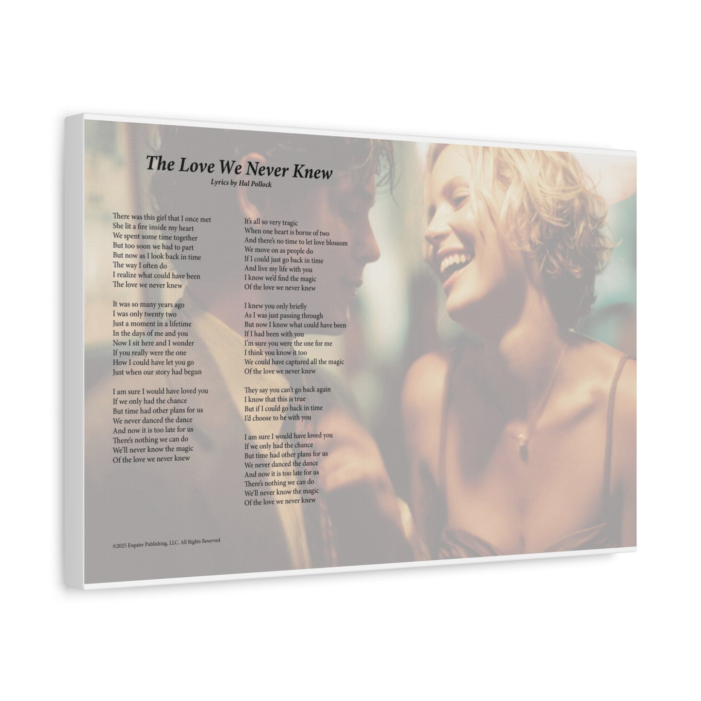 The Love We Never Knew — Lyric Art Print (Canvas)