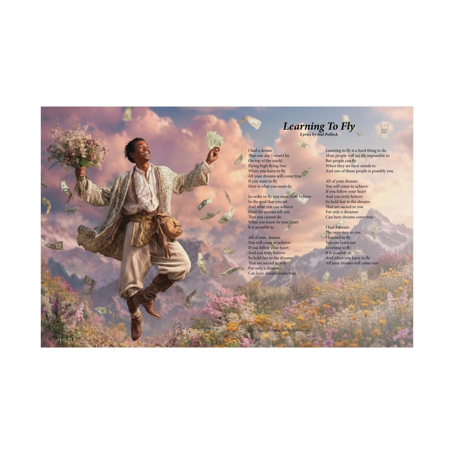 Learning To Fly — Lyric Art Print (Matte Paper)