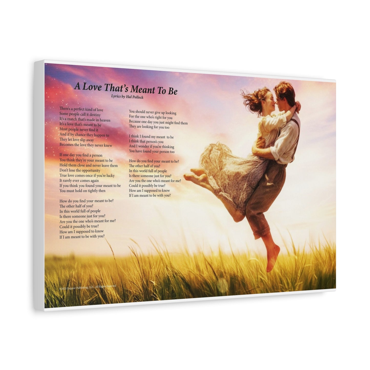 A Love That's Meant To Be — Lyric Art Print (Canvas)