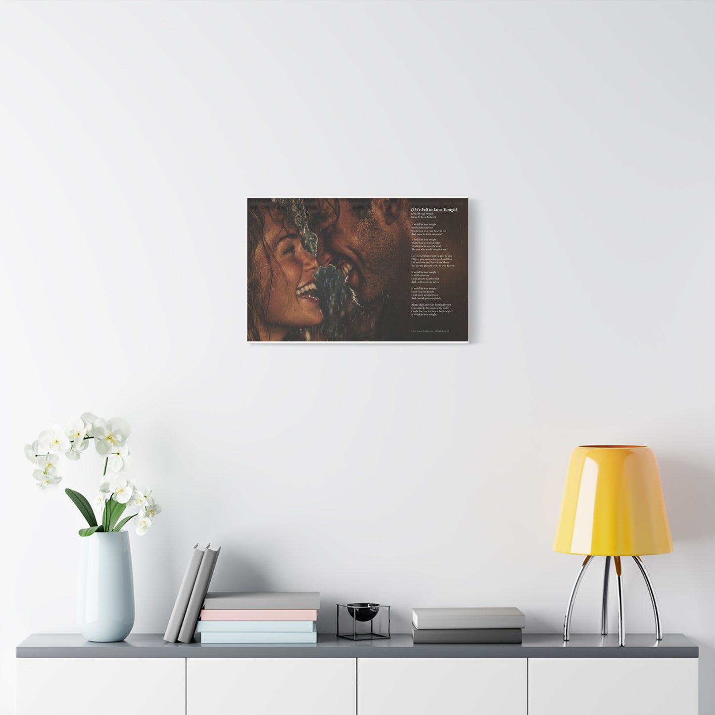 If We Fell In Love Tonight — Lyric Art Print (Canvas)