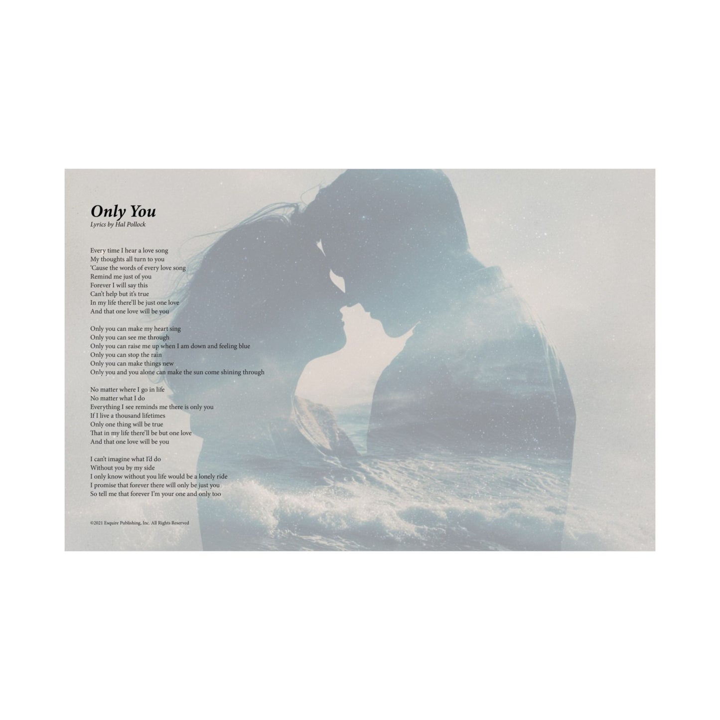 Only You — Lyric Art Print (Matte Paper)