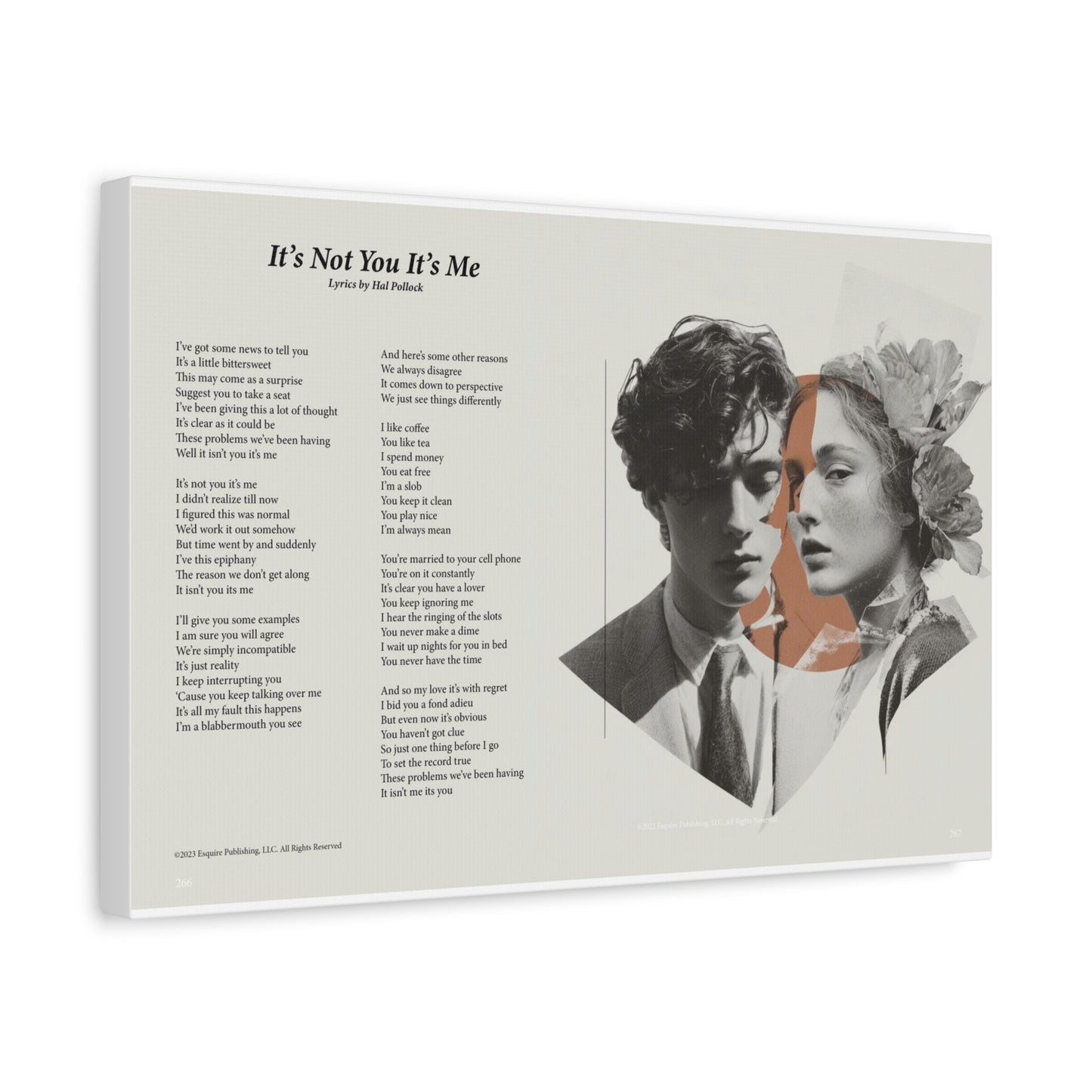 It's Not You It's Me — Lyric Art Print (Canvas)