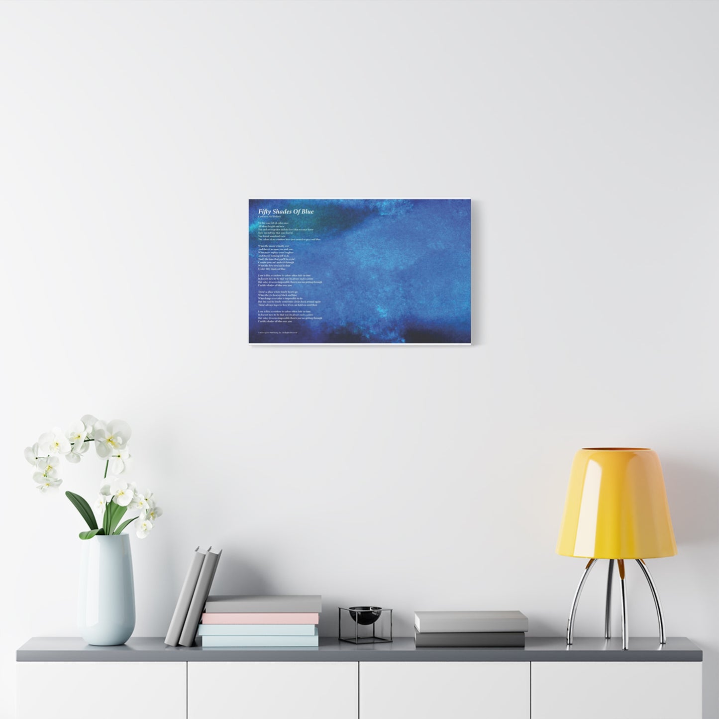 Fifty Shades Of Blue — Lyric Art Print (Canvas)