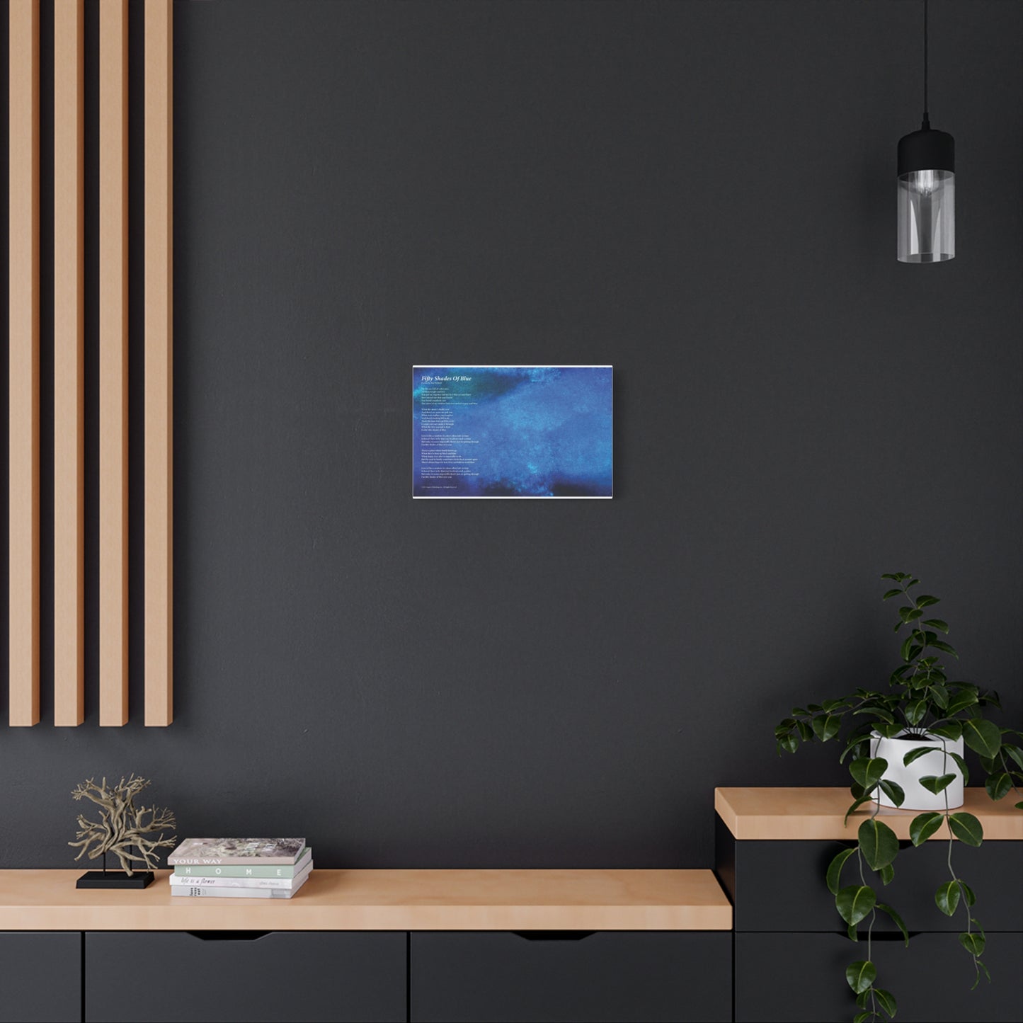 Fifty Shades Of Blue — Lyric Art Print (Canvas)