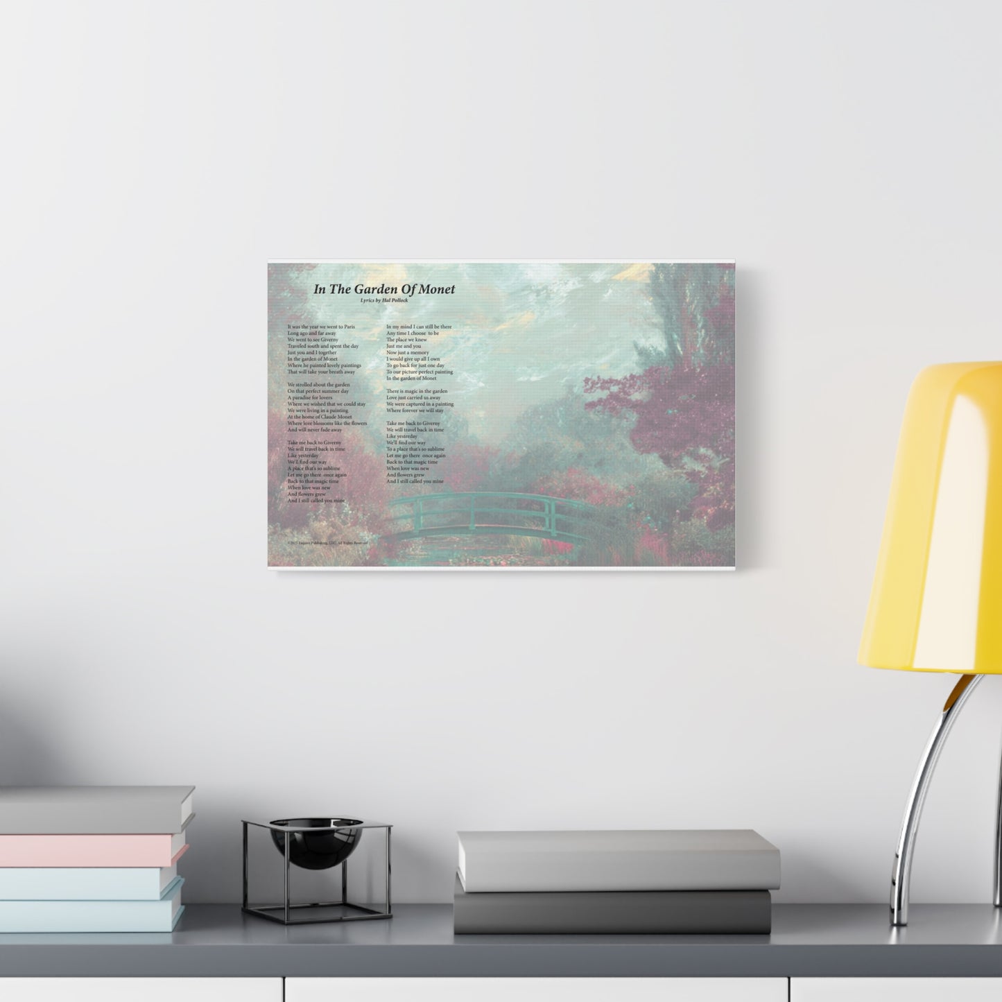 In The Garden Of Monet — Lyric Art Print (Canvas)
