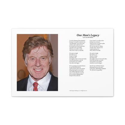 One Man's Legacy — Lyric Art Print (Canvas)