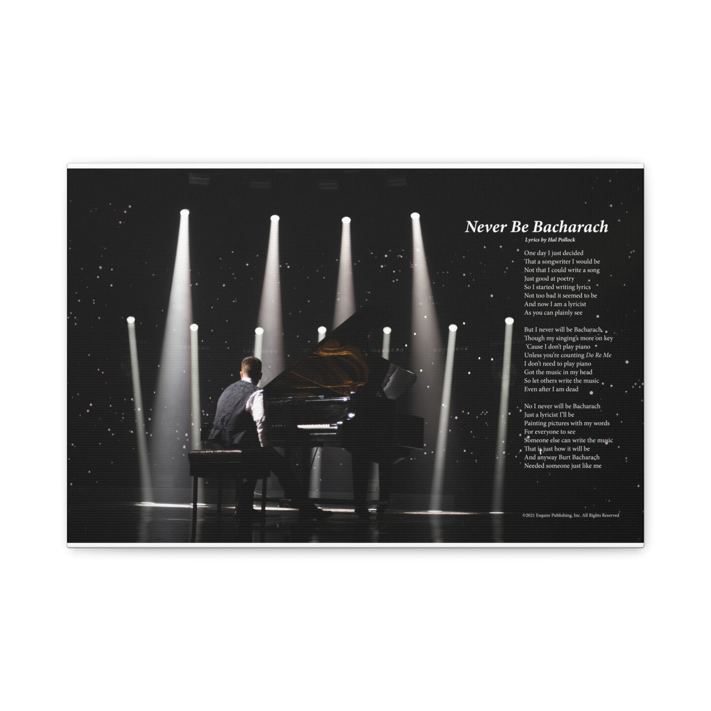 Never Be Bacharach — Lyric Art Print (Canvas)