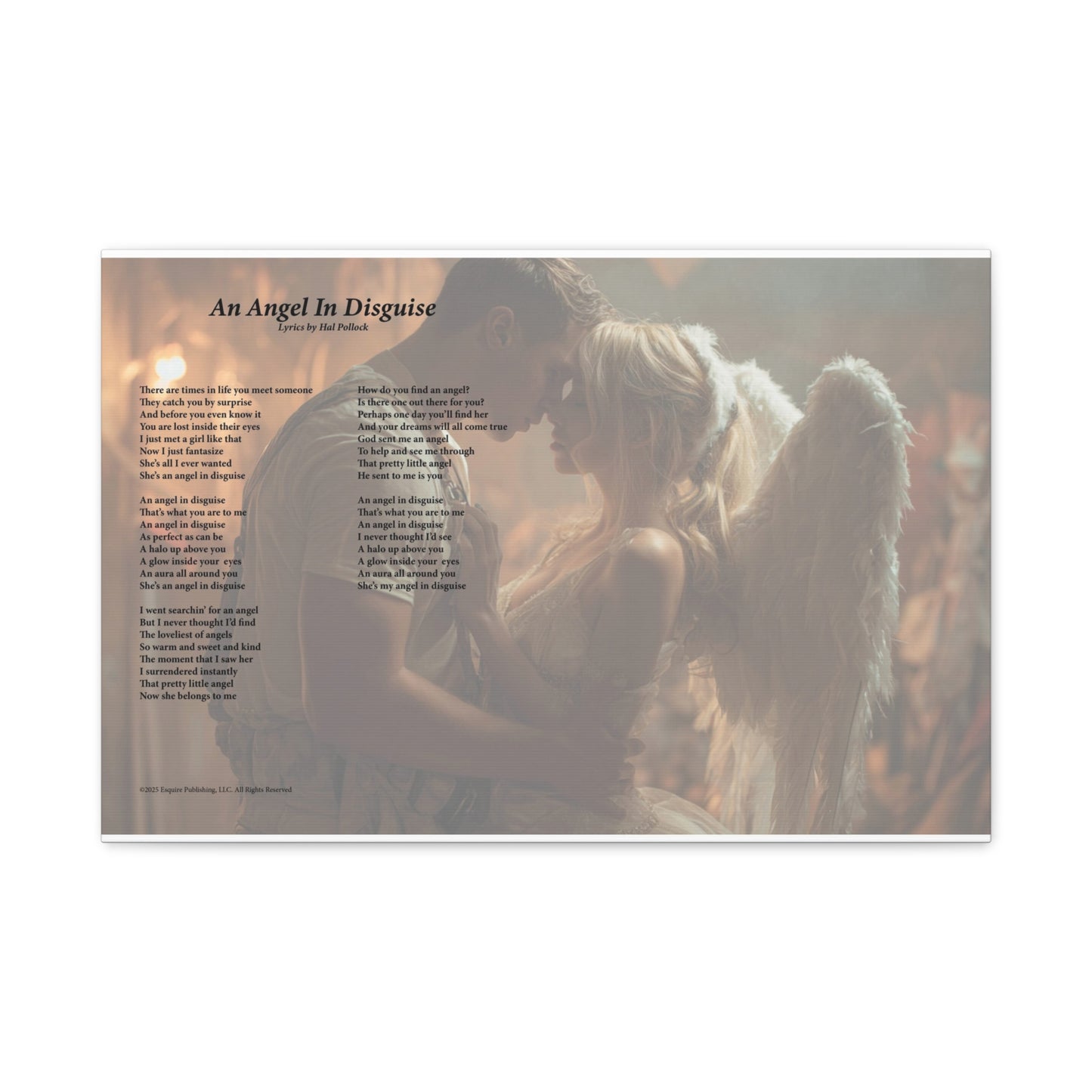 An Angel In Disguise — Lyric Art Print (Canvas)