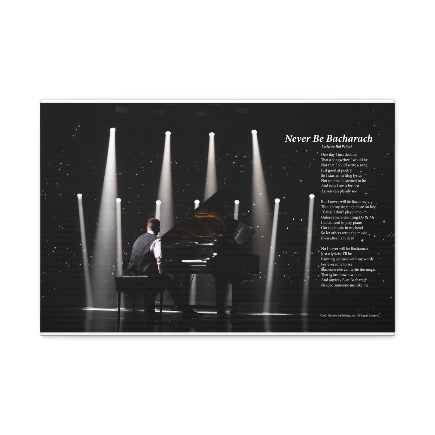 Never Be Bacharach — Lyric Art Print (Canvas)