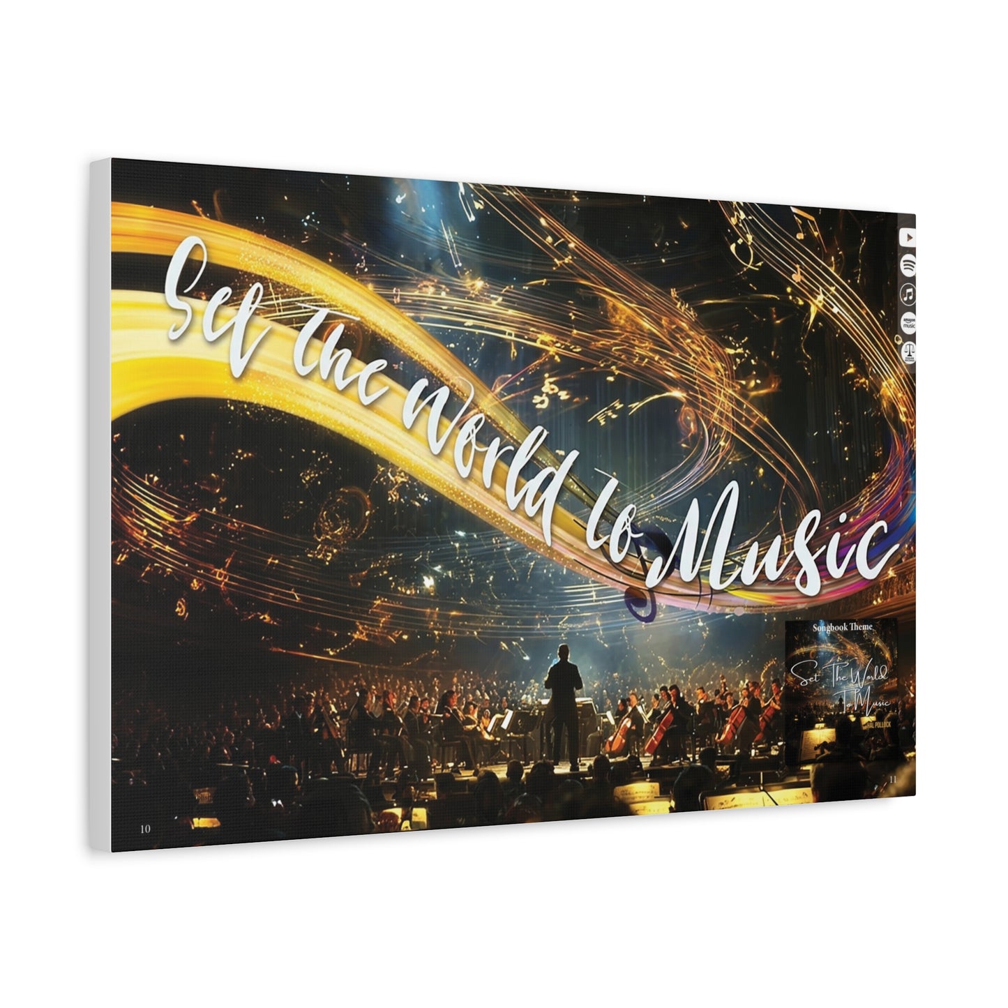 Set the World to Music Matte Canvas Wall Art