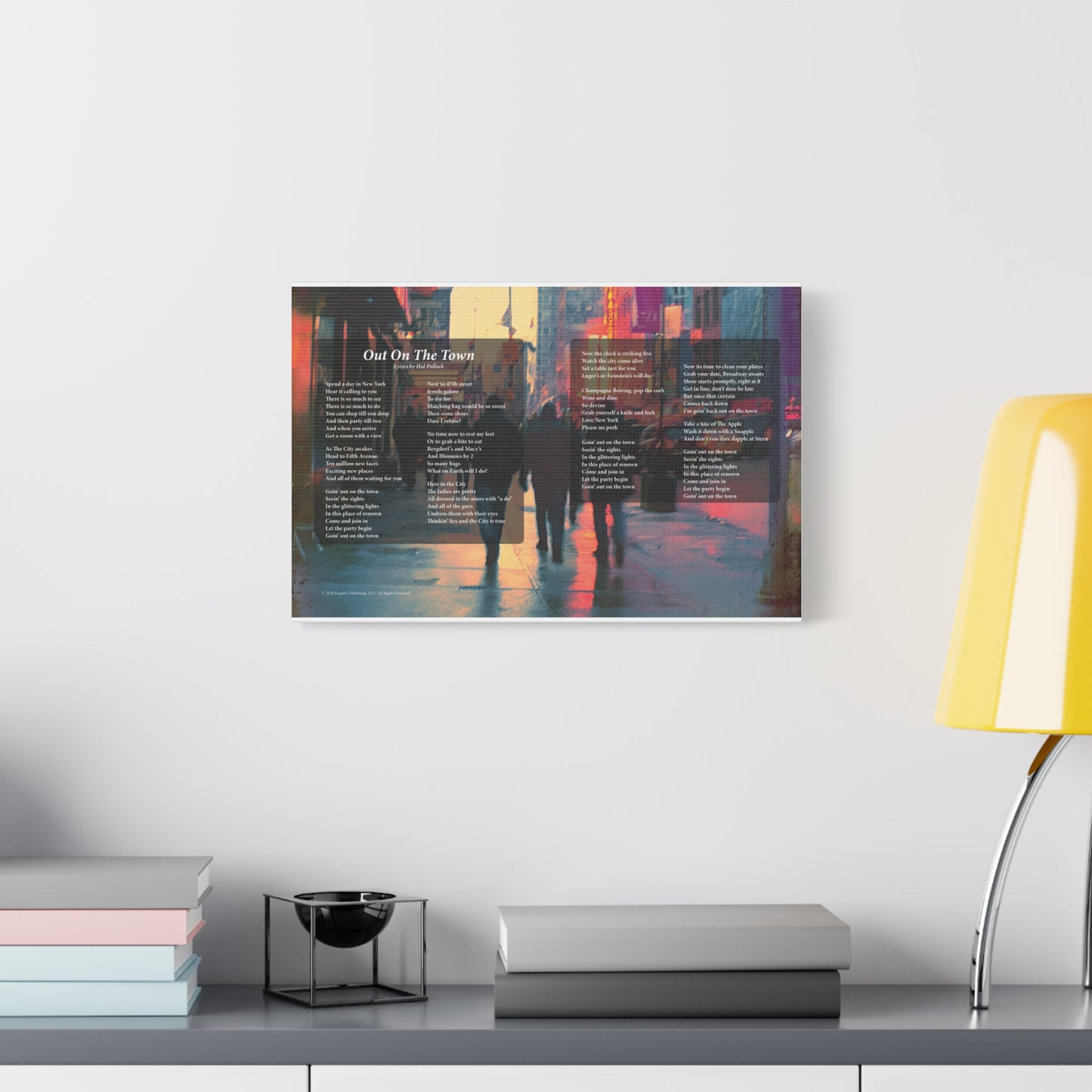 Out On The Town — Lyric Art Print (Canvas)