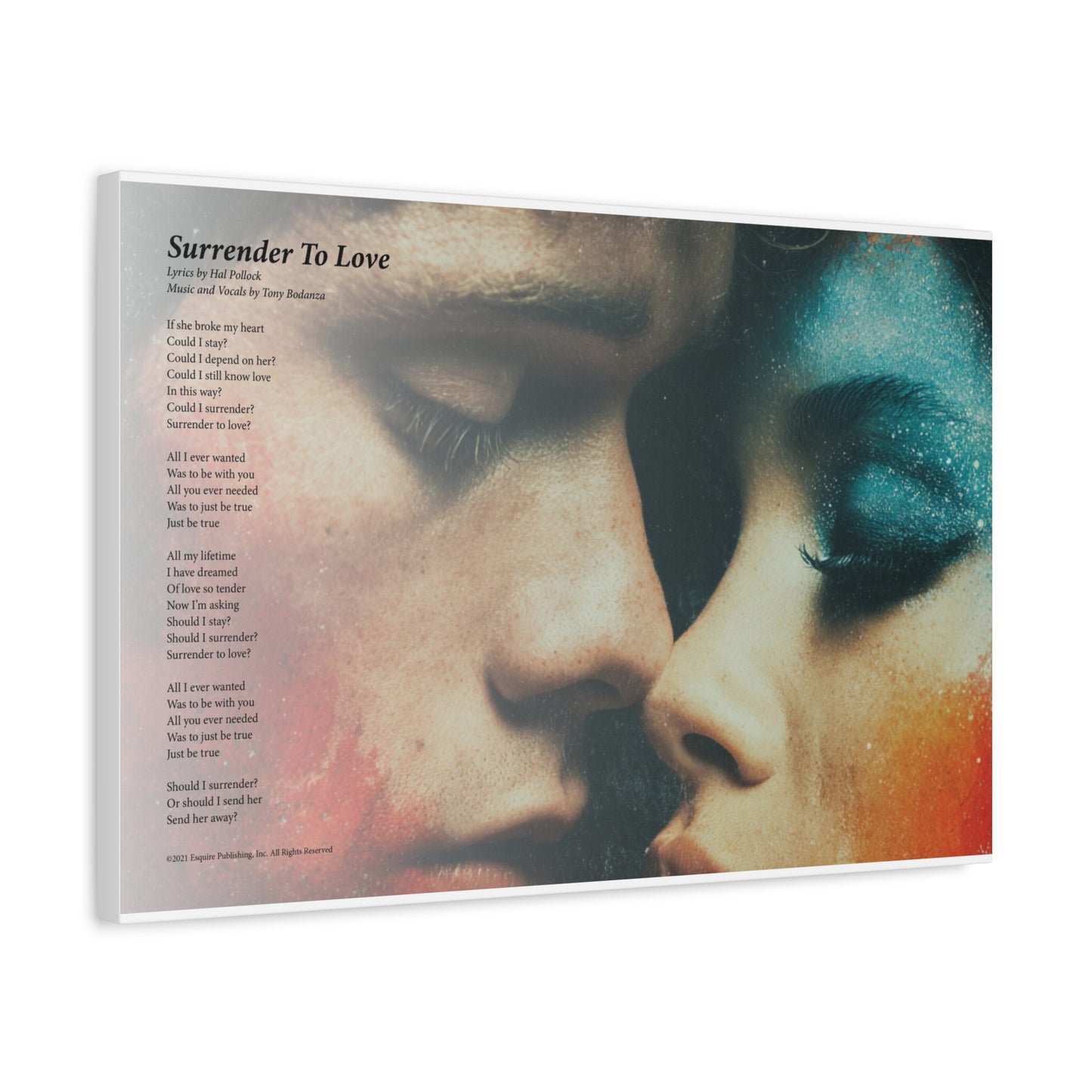 Surrender To Love — Lyric Art Print (Canvas)