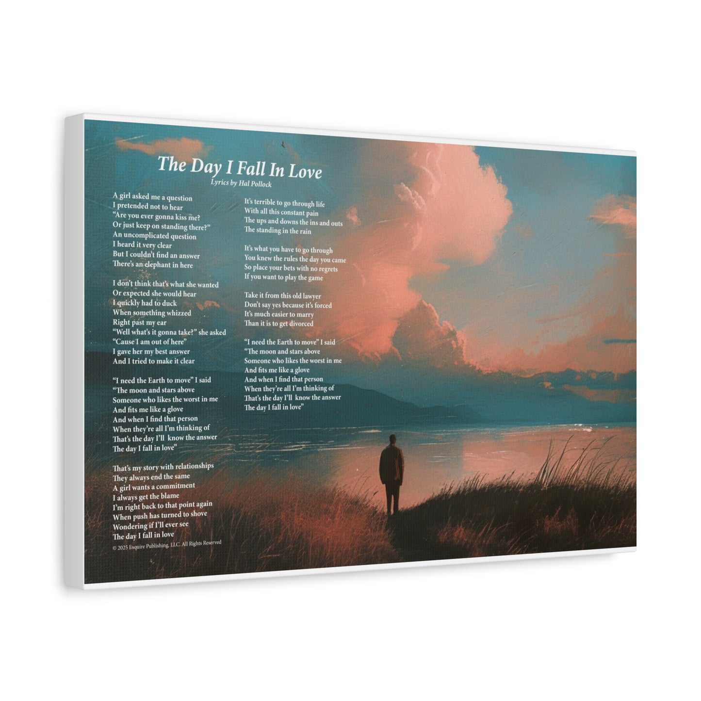 The Day I Fall In Love — Lyric Art Print (Canvas)