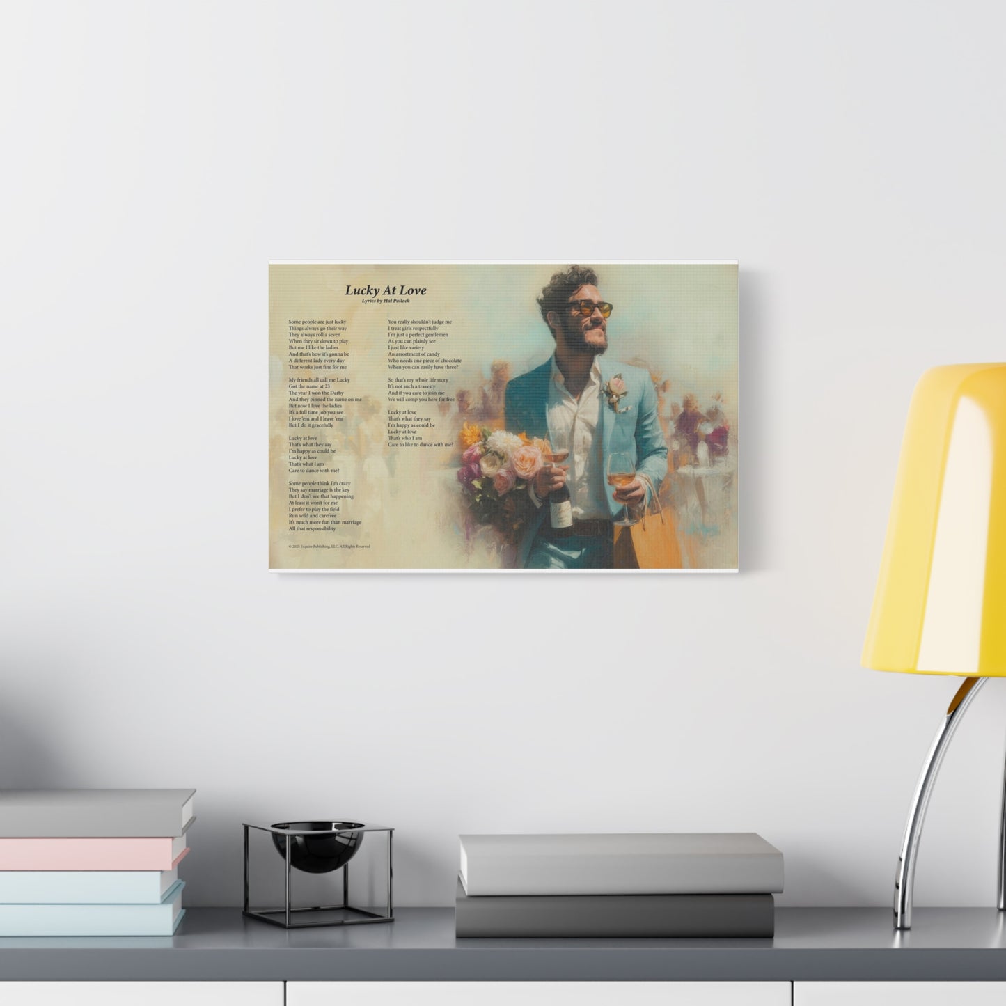 Lucky At Love — Lyric Art Print (Canvas)