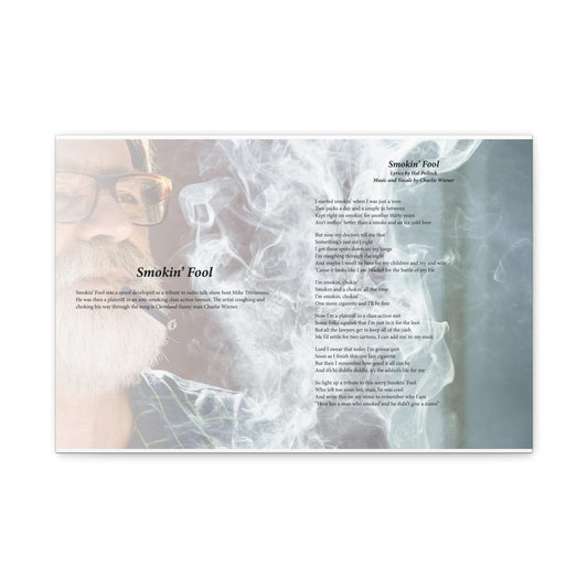 Smokin' Fool — Lyric Art Print (Canvas)