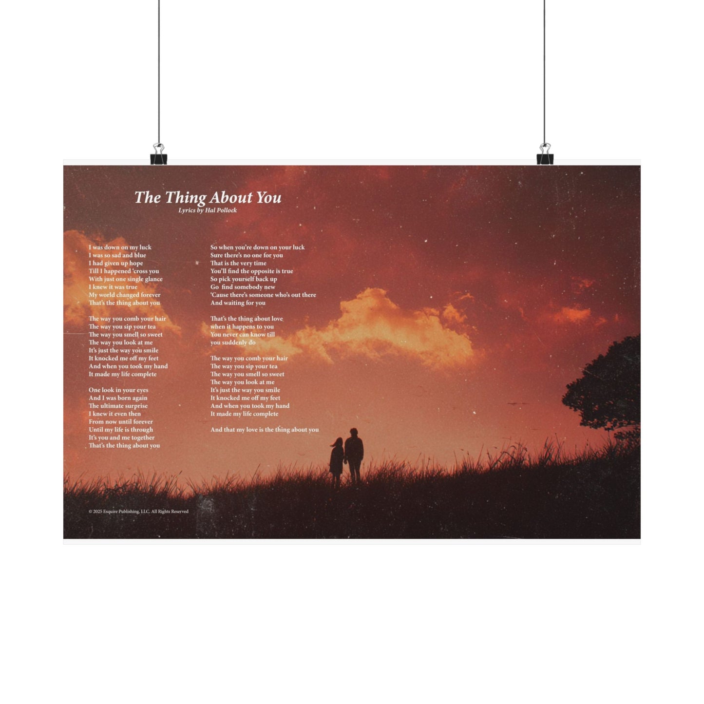 The Thing About You — Lyric Art Print (Matte Paper)