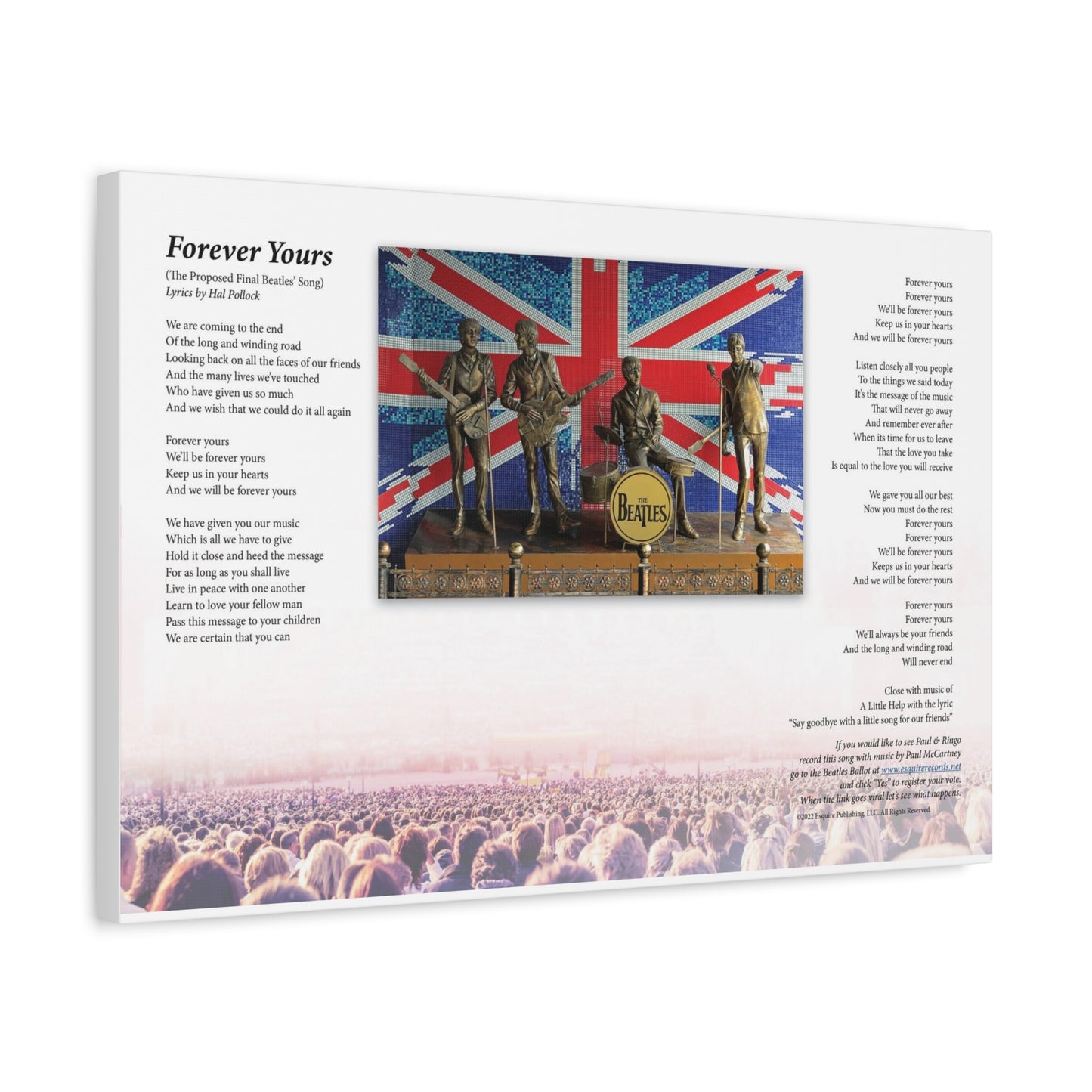 Forever Yours — Lyric Art Print (Canvas)