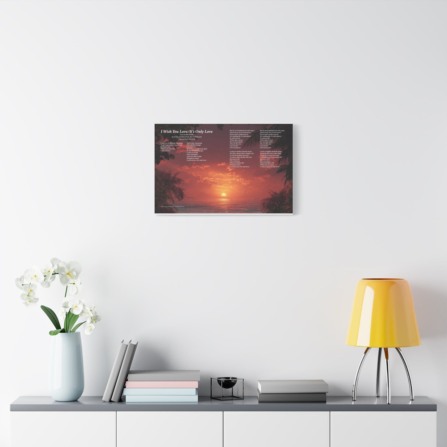 I Wish You Love — Lyric Art Print (Canvas)