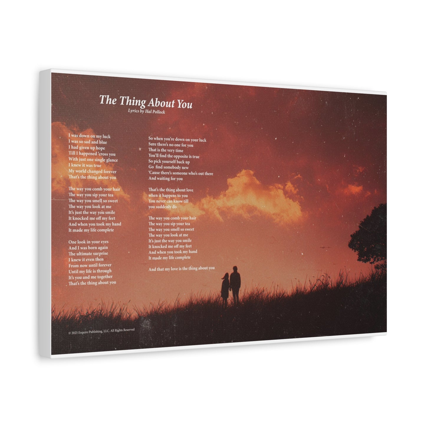 The Thing About You — Lyric Art Print (Canvas)