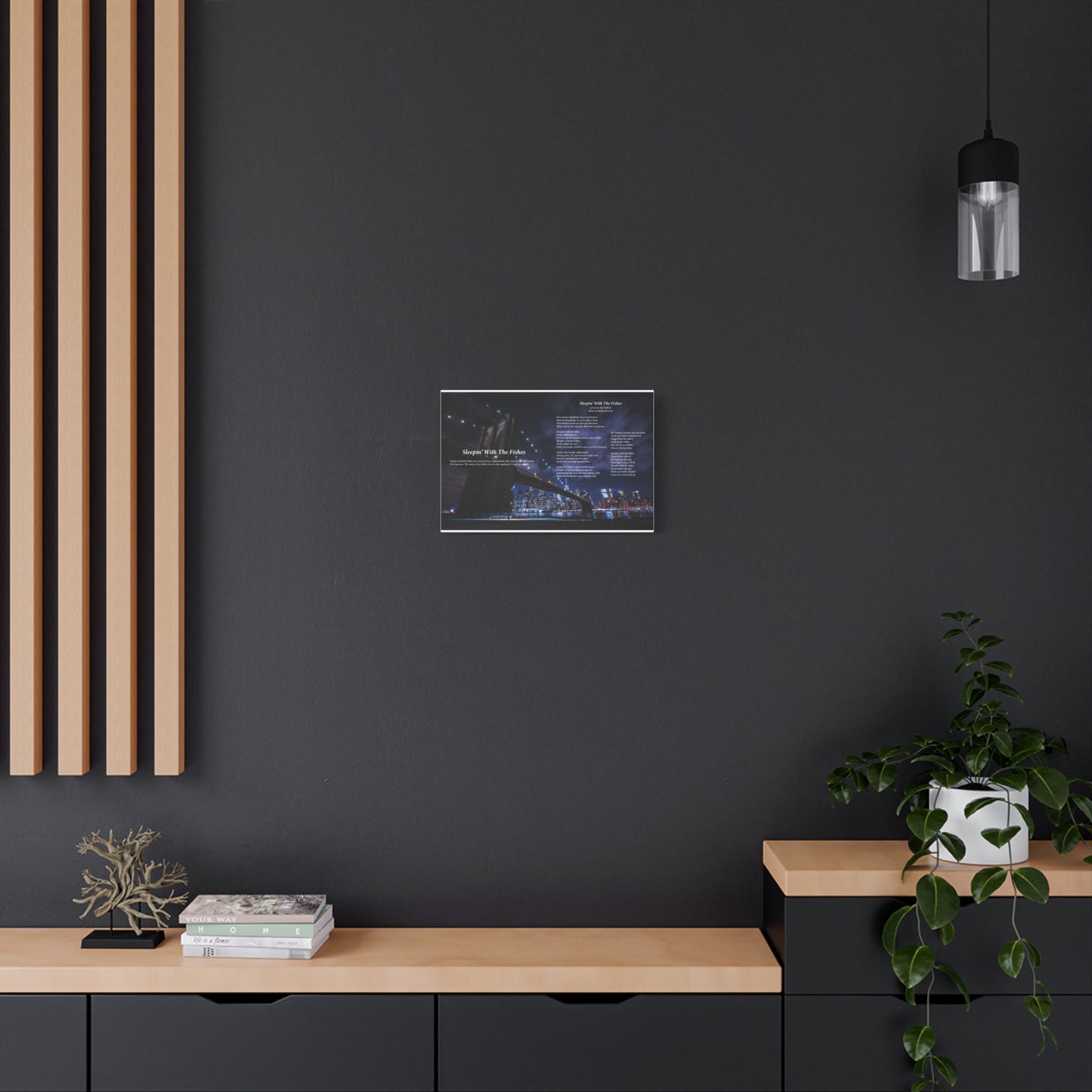 Sleepin' With The Fishes — Lyric Art Print (Canvas)