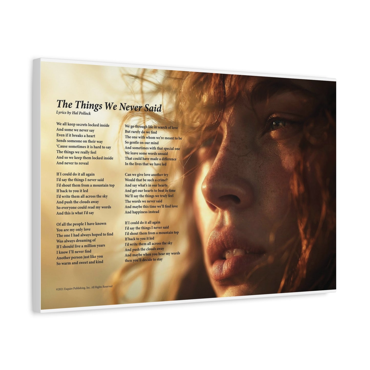 The Things We Never Said — Lyric Art Print (Canvas)