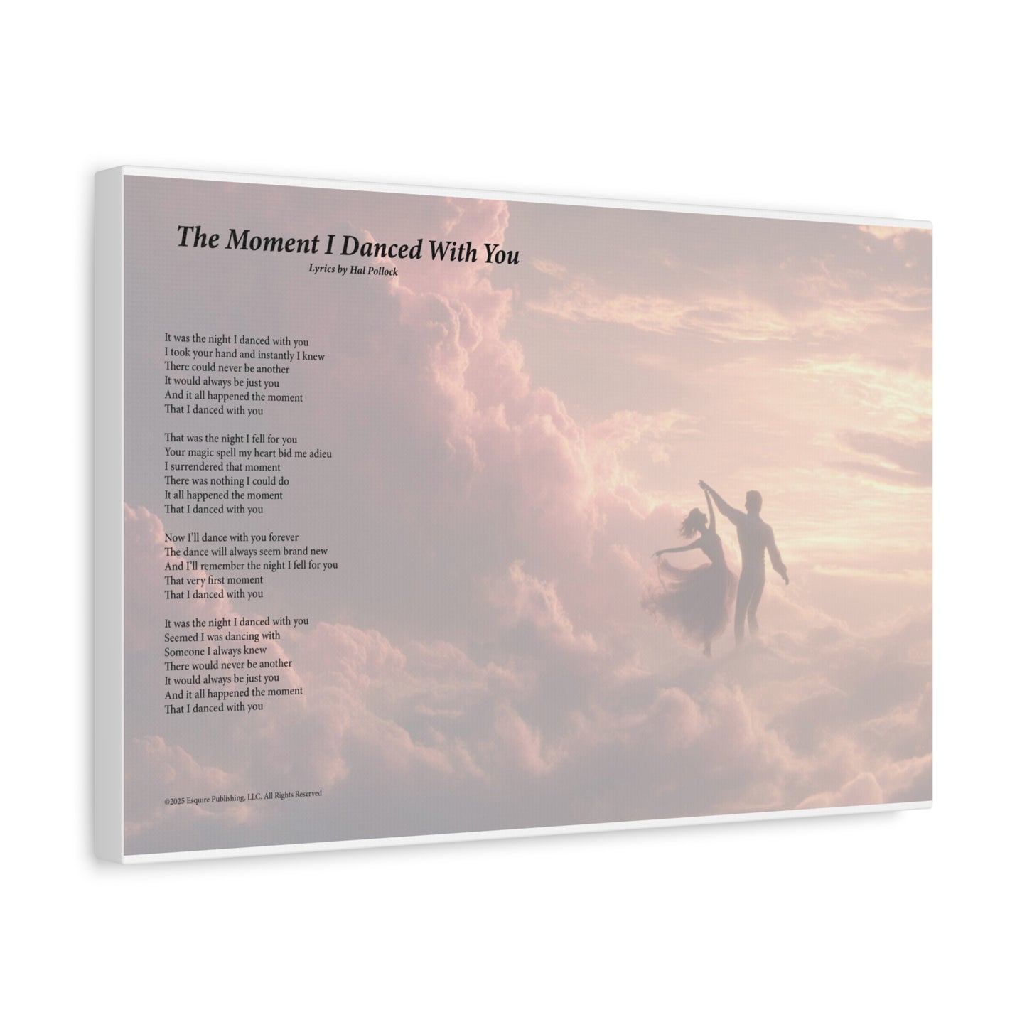 The Moment I Danced With You — Lyric Art Print (Canvas)