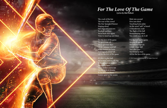 For The Love Of The Game - Lyric Art Print