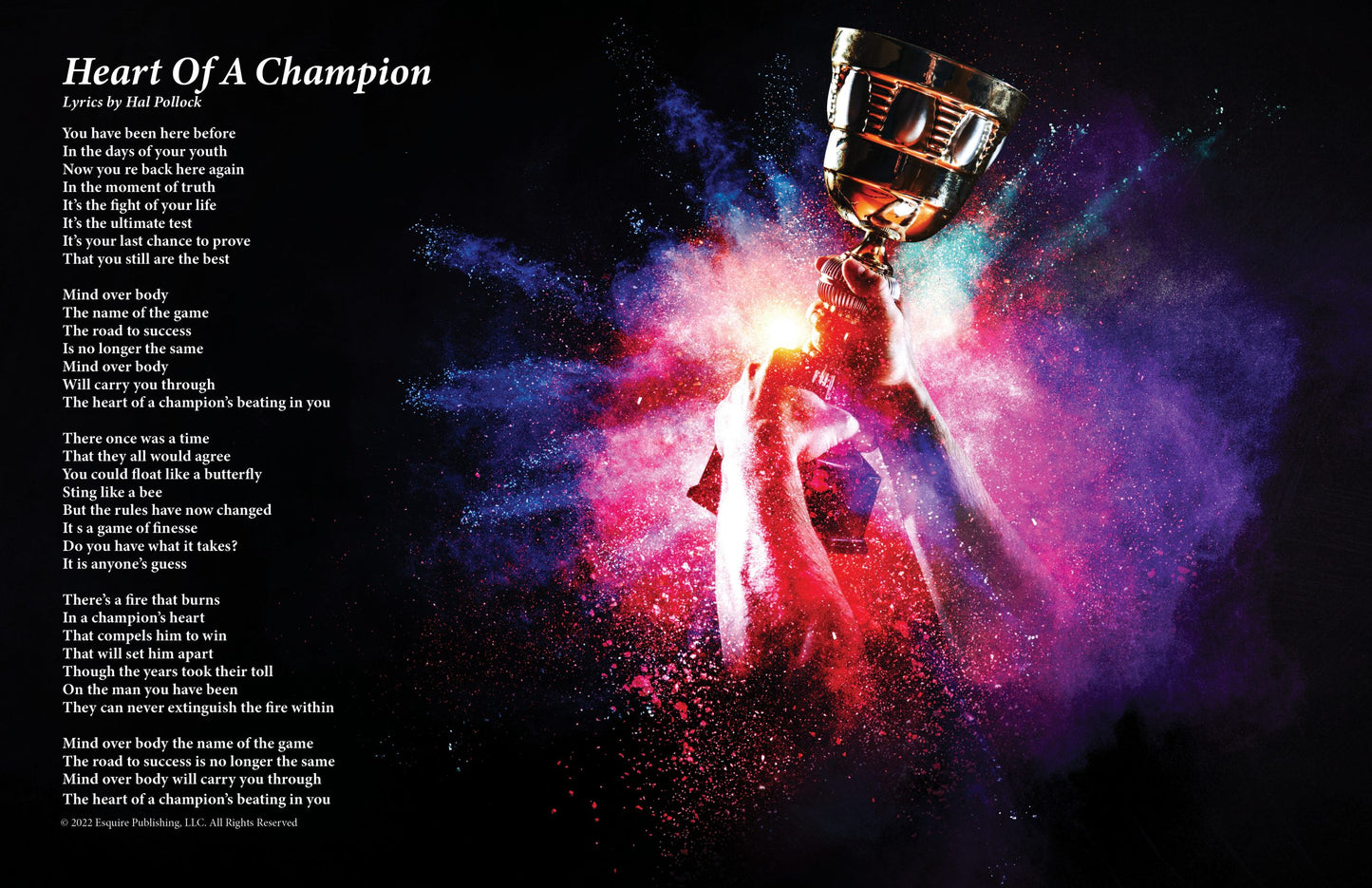 Heart Of A Champion - Lyric Art Print