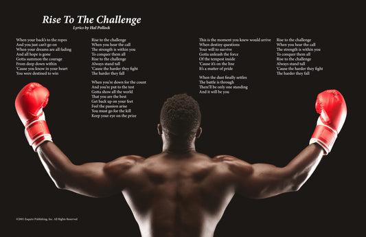 Rise To The Challenge - Lyric Art Print