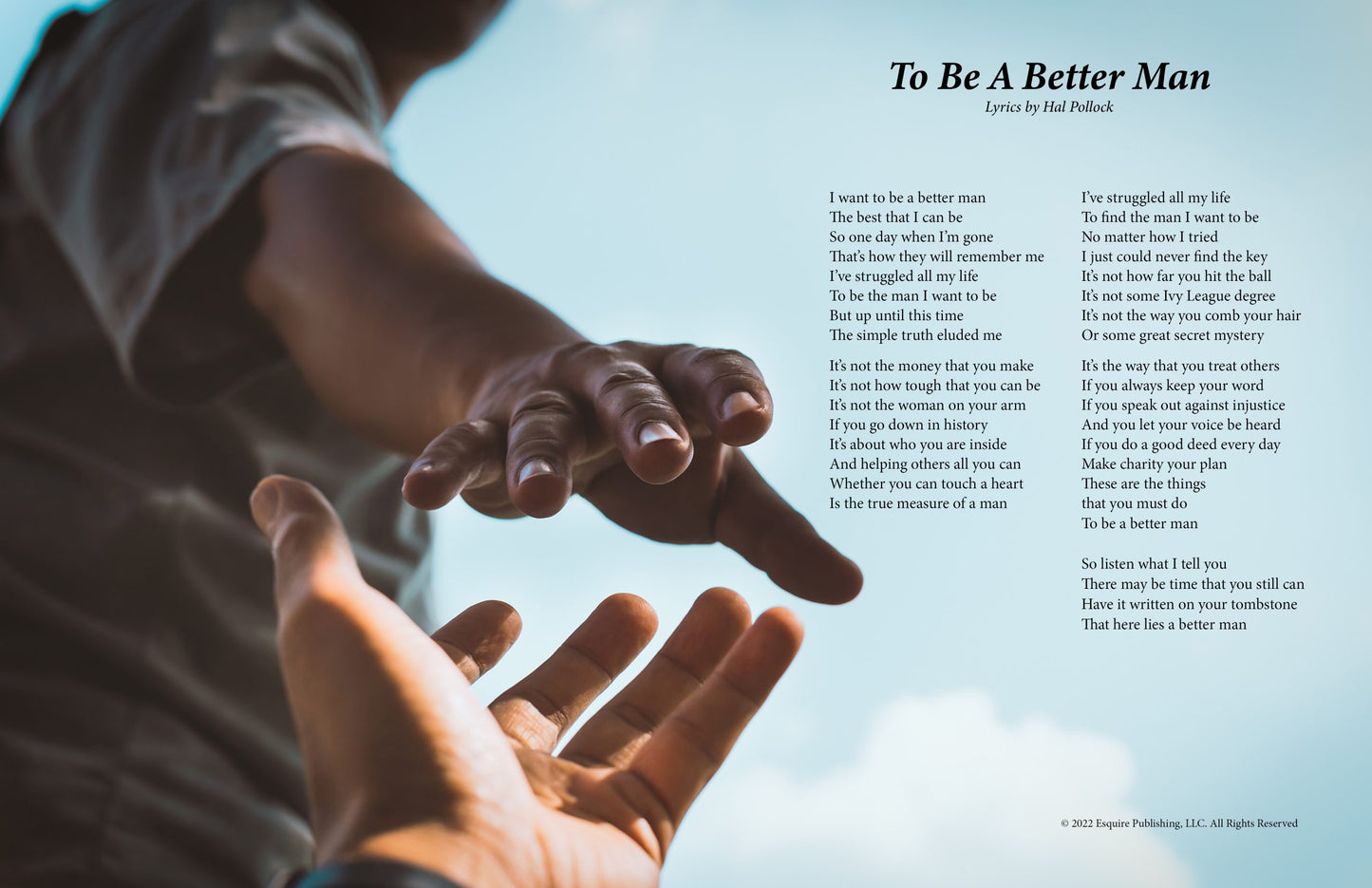 To Be A Better Man - Lyric Art Print