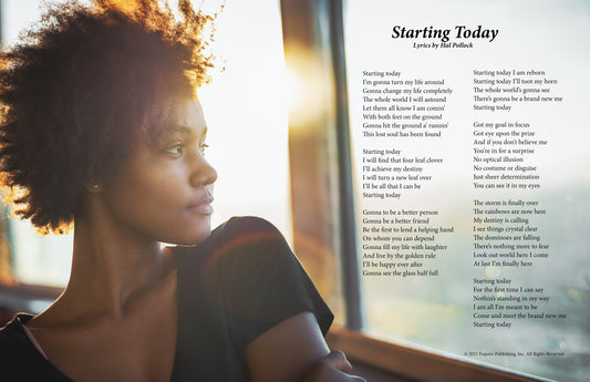 Starting Today - Lyric Art Print