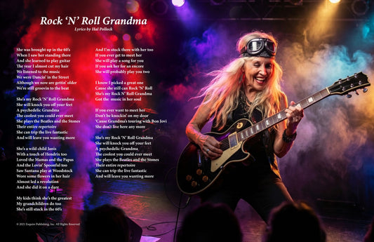 Rock N Roll Grandma - Lyric Art Print