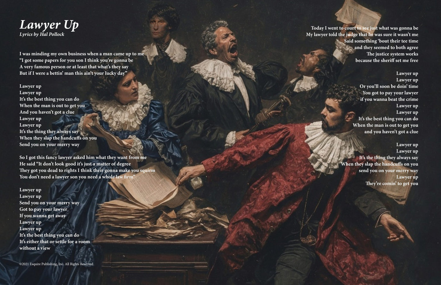 Lawyer Up - Lyric Art Print