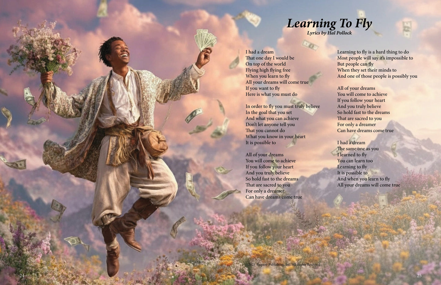Learning To Fly - Lyric Art Print
