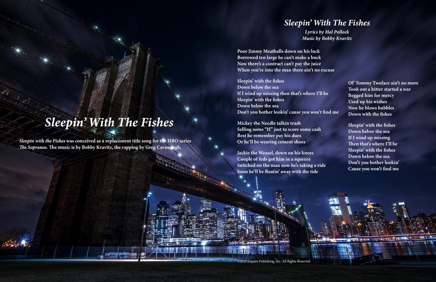 Sleepin' With The Fishes - Lyric Art Print