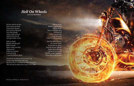 Hell On Wheels - Lyric Art Print