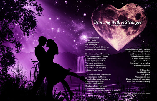Dancing With A Stranger - Lyric Art Print