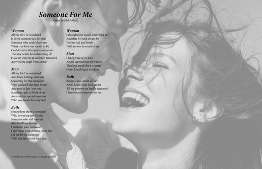 Someone For Me - Lyric Art Print
