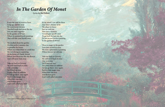 In The Garden Of Monet - Lyric Art Print