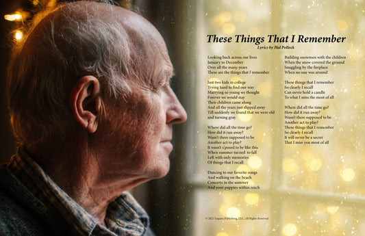 These Things That I Remember - Lyric Art Print
