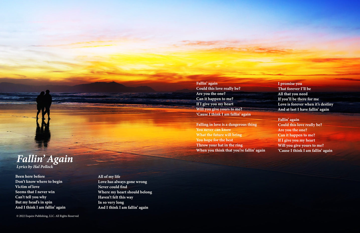 Fallin' Again - Lyric Art Print