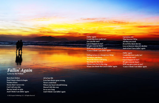 Fallin' Again - Lyric Art Print