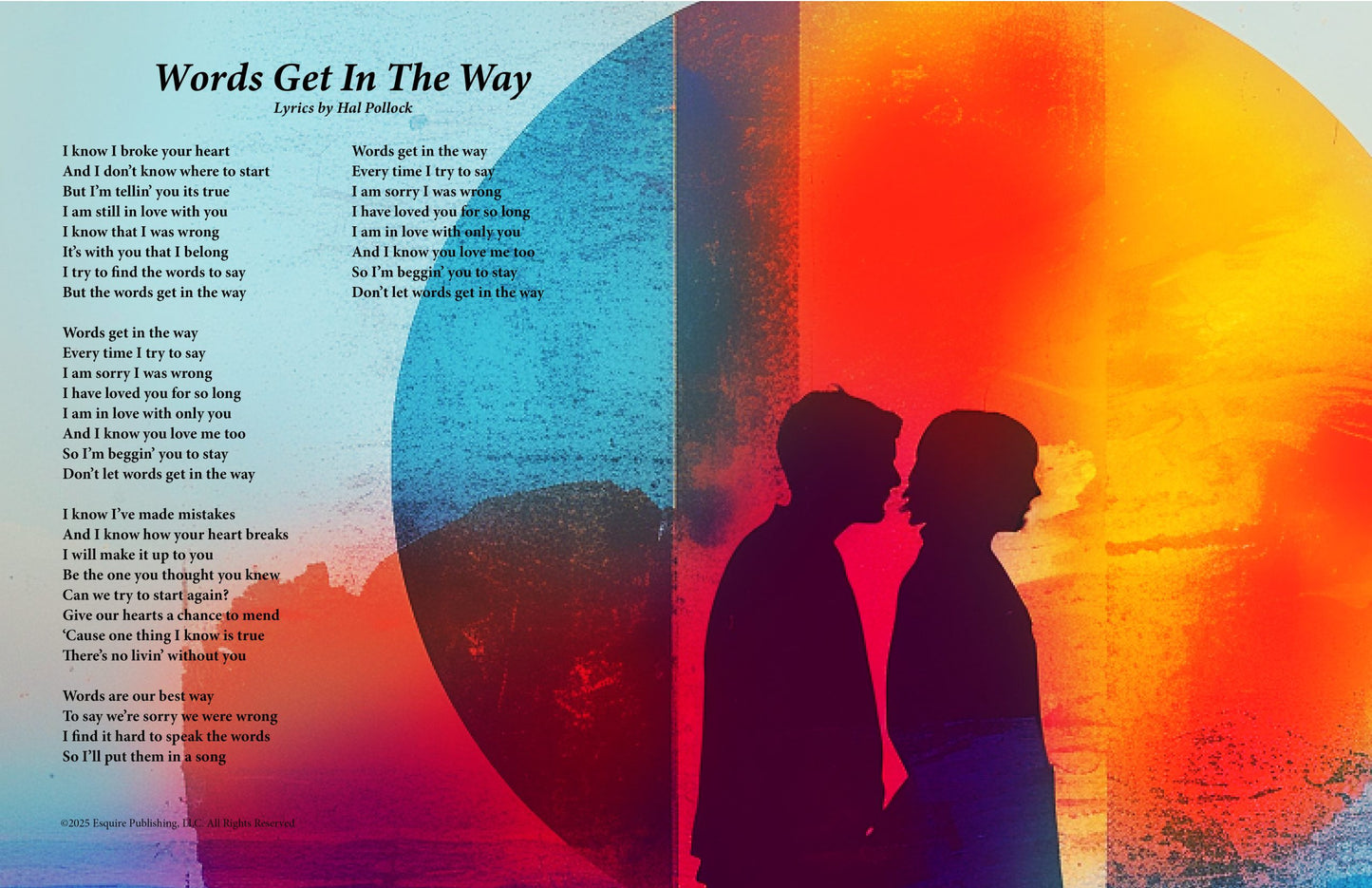 Words Get In The Way - Lyric Art Print