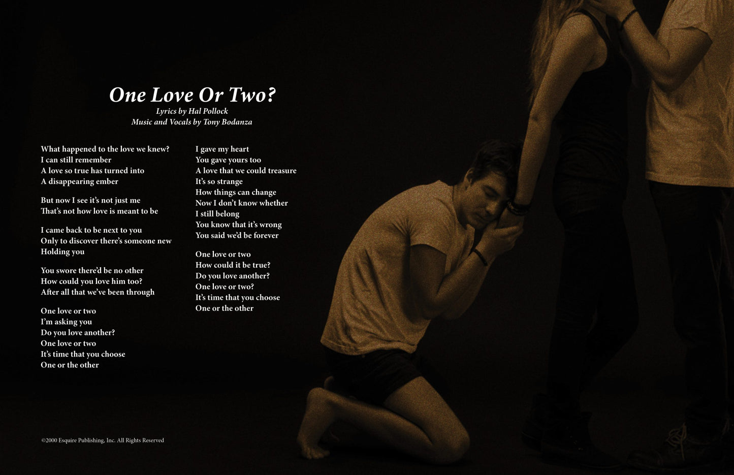 One Love Or Two? - Lyric Art Print
