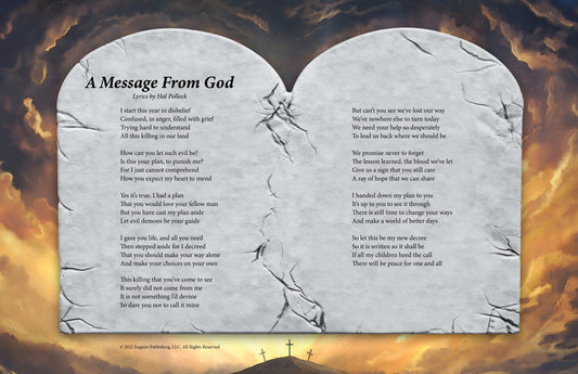 A Message From God - Lyric Art Print