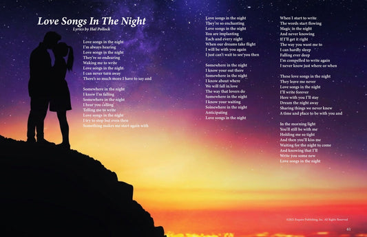 Love Songs In The Night - Lyric Art Print