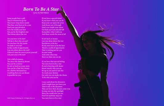 Born To Be A Star - Lyric Art Print