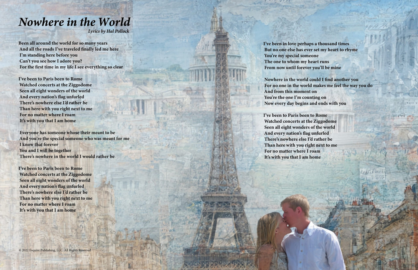 Nowhere In The World - Lyric Art Print